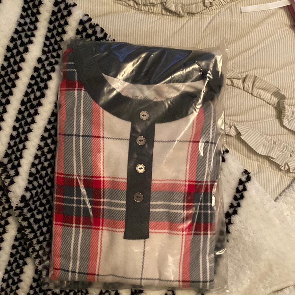 - Brand new hearth and hand red plaid pajamas set.  I have (4) more of this